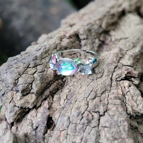 2 for $14! Silver Gem Ring NWOT - Picture 2 of 3